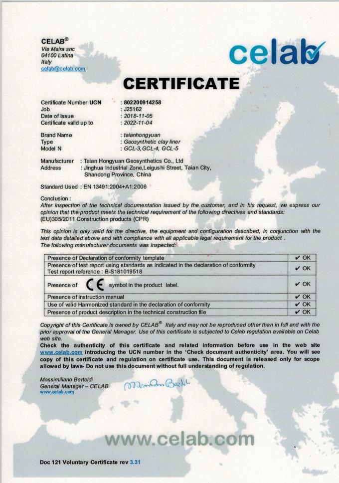 Bentonite Geotextile for Pond Liner Natural Sodium Bentonite Geosynthetical Clay Liner 15