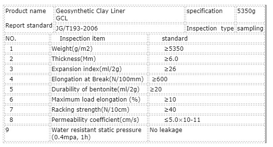Earthwork Application 6m Width Geosynthetic Clay Liners with HDPE Liner and Bentonite 9