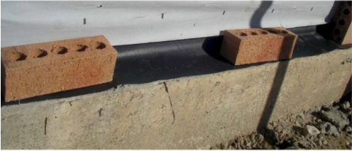 Black Embossed Polythene Damp Proof Course for Wall Hotel Construction Waterproof 5